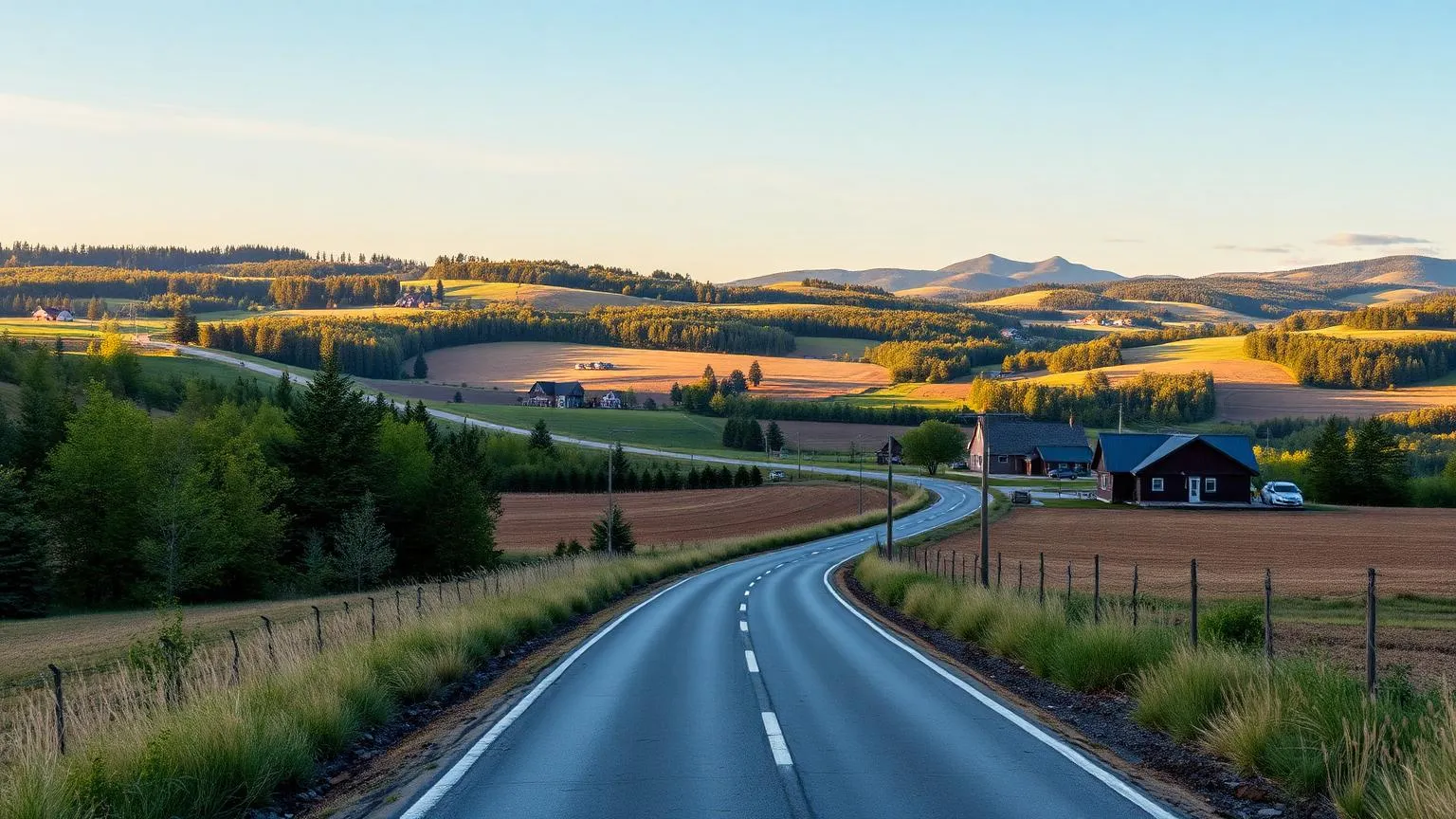 Paysage rural et patrimonial représentant le Canton de Stanstead dans les Cantons-de-l'Est