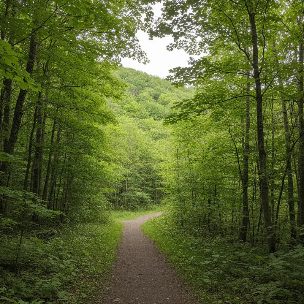 Vue du mont Bellevue à Sherbrooke avec paysage verdoyant